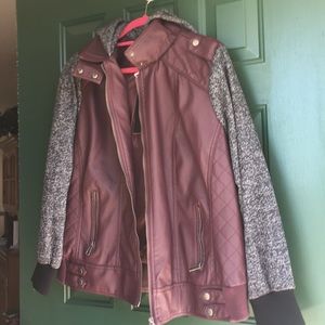 2X Leather Hoodie Jacket